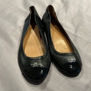 Coach patent toe flats